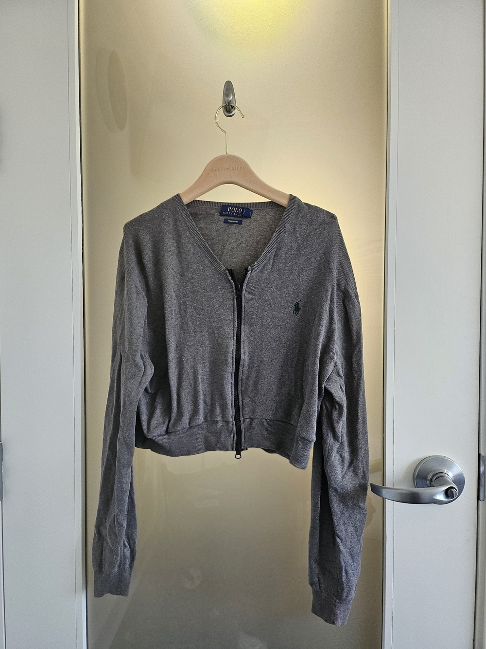 Polo by Ralph Lauren Gray Pima Cotton Crewneck Sweater